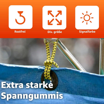 10x Expander & Gepäckspanner - Gummiseile mit Haken zur Befestigung - div. Längen - für Motorrad, Möbel, Auto, Fahrrad - extra starker Haken - Autozubehör