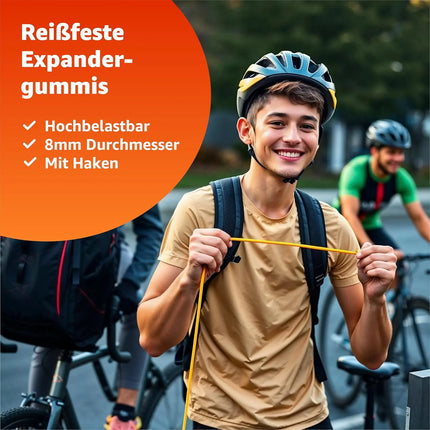 10x Expander & Gepäckspanner - Gummiseile mit Haken zur Befestigung - div. Längen - für Motorrad, Möbel, Auto, Fahrrad - extra starker Haken - Autozubehör