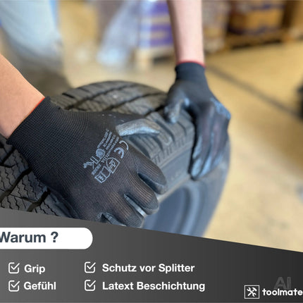 10x Paar Arbeitshandschuhe - Gartenhandschuhe Einheitsgröße 7-11