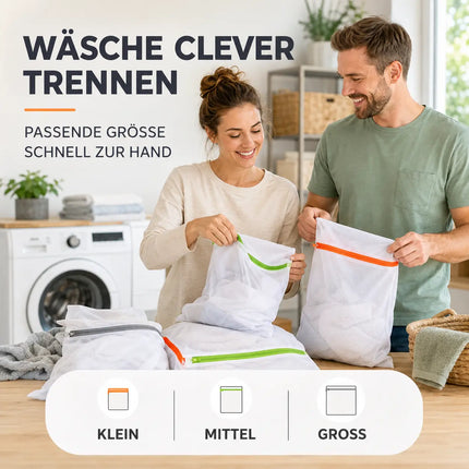 10x Premium Wäschenetz Set - Netz für Waschmaschine- Wäschesack