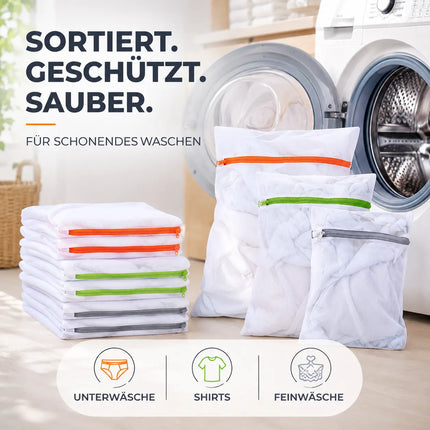 10x Premium Wäschenetz Set - Netz für Waschmaschine- Wäschesack