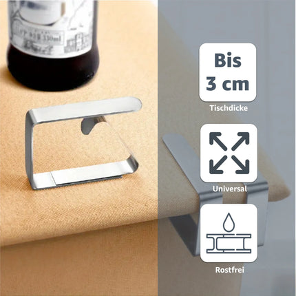 10x Tischtuchklammern Tischlammern Klammern Set für Dicke & dünne Tische - TK Gruppe® Offizieller Onlineshop