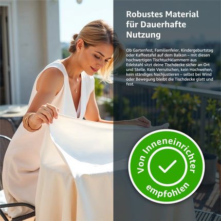 10x Tischtuchklammern Tischlammern Klammern Set für Dicke & dünne Tische - TK Gruppe® Offizieller Onlineshop
