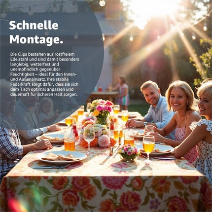 10x Tischtuchklammern Tischlammern Klammern Set für Dicke & dünne Tische - TK Gruppe® Offizieller Onlineshop