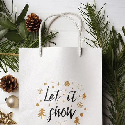 12 XXL Geschenktaschen Geschenktüten für Weihnachten: Große Weihnachtstüten ideal für Präsente & Geschenke Weihnachtstaschen