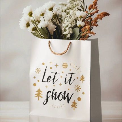 12 XXL Geschenktaschen Geschenktüten für Weihnachten: Große Weihnachtstüten ideal für Präsente & Geschenke Weihnachtstaschen