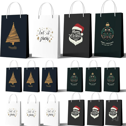 12 XXL Weihnachtstaschen Geschenktaschen für einzigartige Geschenke