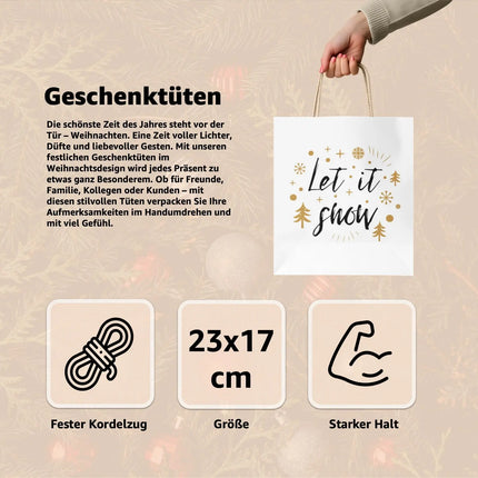 12 XXL Weihnachtstaschen Geschenktaschen für einzigartige Geschenke