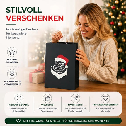 12 XXL Weihnachtstaschen Geschenktaschen für einzigartige Geschenke