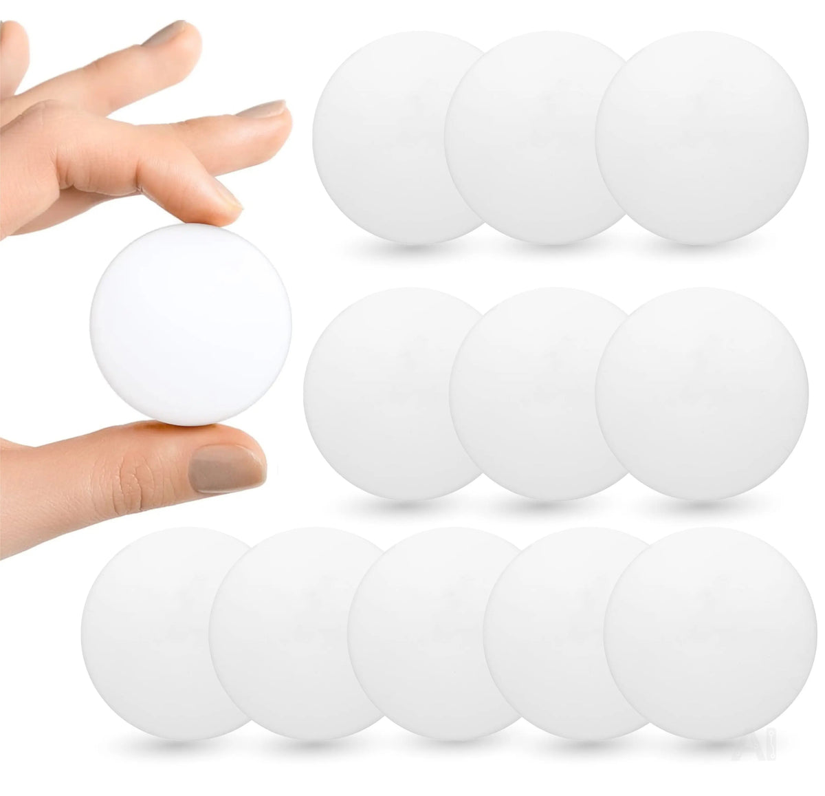 12x Wandpuffer Gummipuffer Tür weiß - ⌀ 4 cm - Wand & Tür & Toilettendeckel
