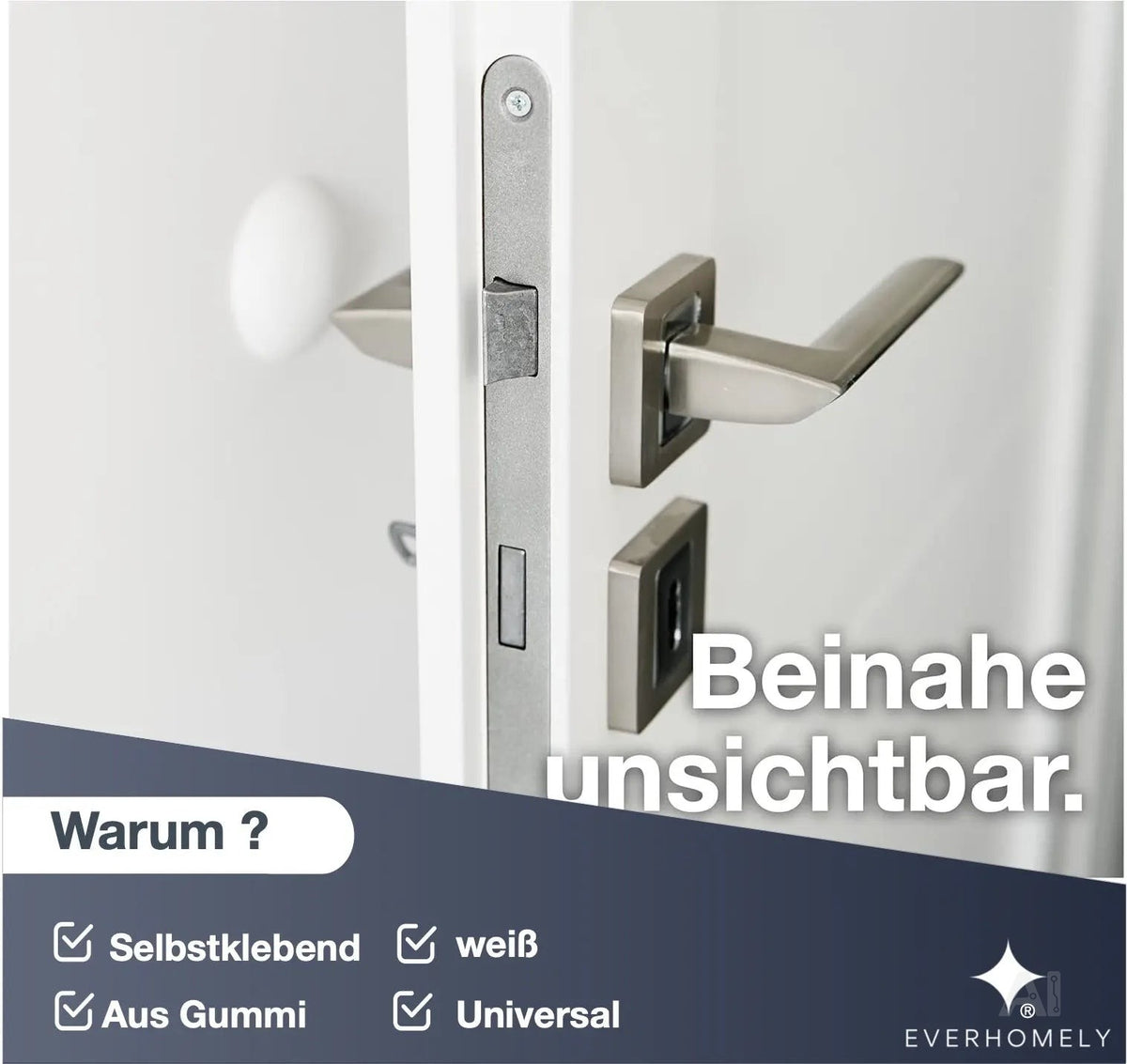 12x Wandpuffer Gummipuffer Tür weiß - ⌀ 4 cm - Wand & Tür & Toilettendeckel – Detailansicht 3