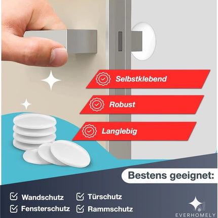 12x Wandpuffer Gummipuffer Tür weiß - ⌀ 4 cm - Wand & Tür & Toilettendeckel – Detailansicht 4