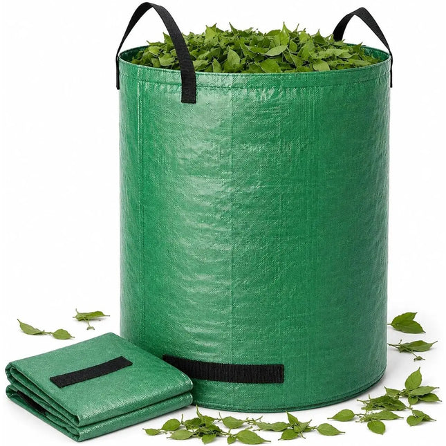 120 Liter Gartenabfallsack groß & reißfest – 150 GSM Laubsack aus Polypropylen – Gartensack für Laub, Rasenschnitt & Grünschnitt (120 Liter)