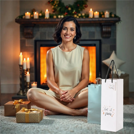 12x Flaschentüten & Weihnachtstaschen für Weihnachten - Bottle Bag - Weintragetaschen