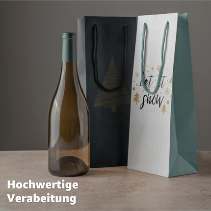 12x Flaschentüten & Weihnachtstaschen für Weihnachten - Bottle Bag - Weintragetaschen