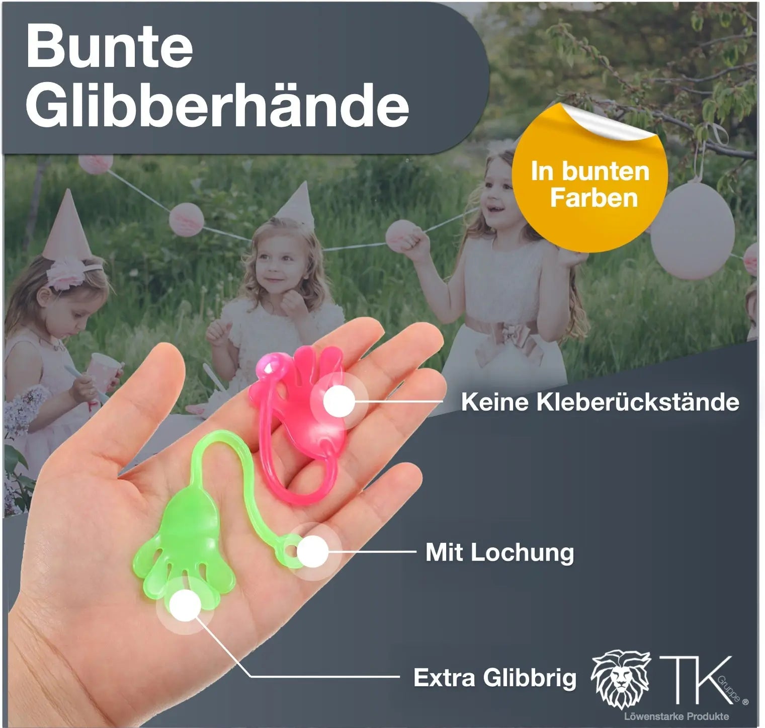 12x Klatschhand Kinder Bunte Glibberhand Mitgebsel Giveaway TK 12x-klatschhand-kinder-bunte-glibberhand-mitgebsel-giveaway-tk
