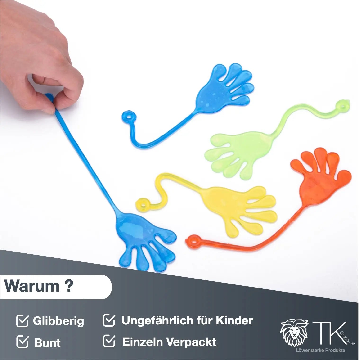 Glibber Hand Klatschhand Kinder - Bunte Glibberhand für coole Party Mitgebsel – TK ...