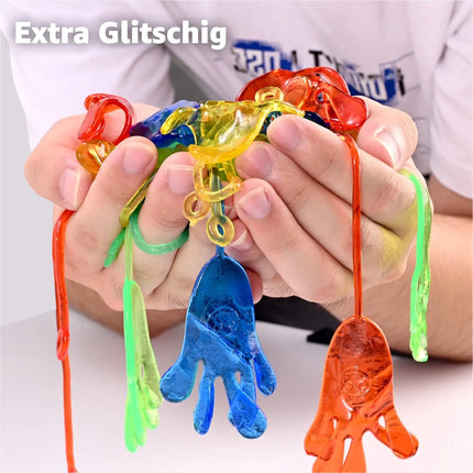 12x Klatschhand Kinder Bunte Glibberhand Mitgebsel - Giveaway -