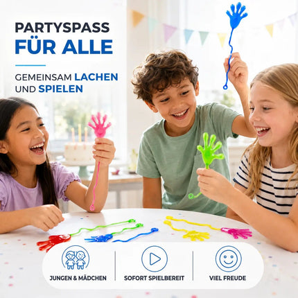 12x Klatschhand Kinder Bunte Glibberhand Mitgebsel - Giveaway -