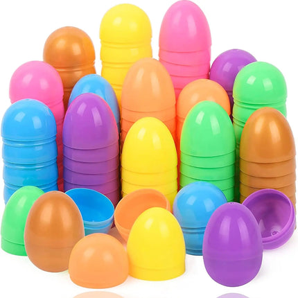 12x Ostereier zum befüllen - Bunte 6 cm Plastikeier Kunststoffeier Überraschungseier zum Öffnen & Füllen an Ostern
