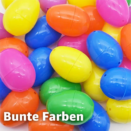 12x Ostereier zum befüllen - Bunte 6 cm Plastikeier Kunststoffeier Überraschungseier zum Öffnen & Füllen an Ostern