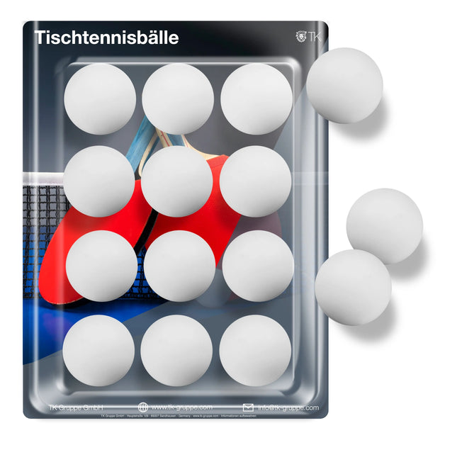 12x Tischtennisbälle Ball Bälle weiß Set Tischtennisball 40 mm Ping Pong