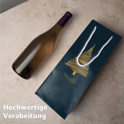 12x XXL Flaschentüten Geschenktüten Bottle Bag Weihnachten