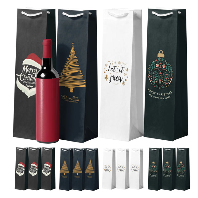 12x XXL Flaschentüten Weihnachten Bootle Bag Flaschen Weihnachten