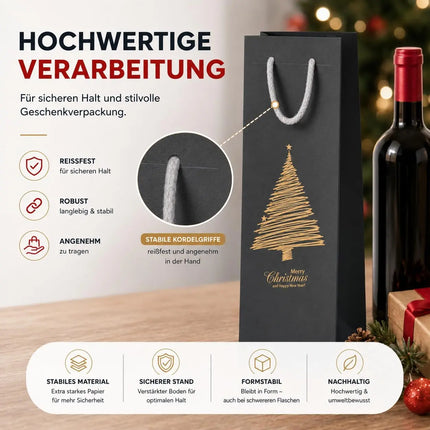12x XXL Flaschentüten Weihnachten Bootle Bag Flaschen Weihnachten
