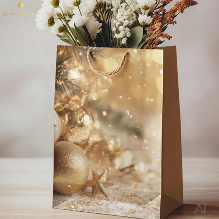 12x XXL Geschenktaschen Weihnachten - Geschenktüten Weihnachten ca. 23 x 17 cm – Detailansicht 2