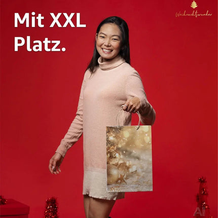 12x XXL Geschenktaschen Weihnachten - Geschenktüten Weihnachten ca. 23 x 17 cm – Detailansicht 3