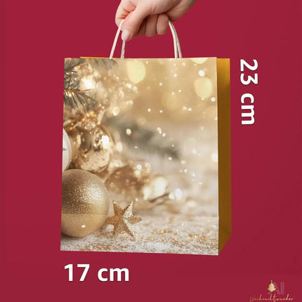 12x XXL Geschenktaschen Weihnachten - Geschenktüten Weihnachten ca. 23 x 17 cm – Detailansicht 6