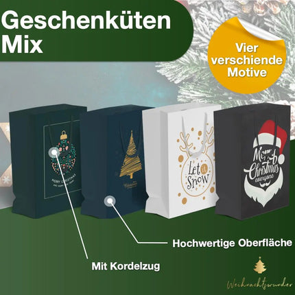 12x XXL Weihnachtstaschen Geschenktüten Weihnachtstüte Geschenktaschen Modern - TK Gruppe® Offizieller Onlineshop