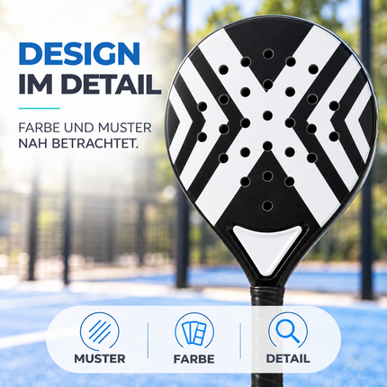 2er Padelschläger Erwachsene – Padel Set mit Meshtasche für Einsteiger & Fortgeschrittene, Padel Rackets für Training & Match (2er Set Pink & Weiß)