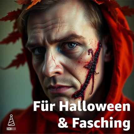 15 ml Blut mit Wundschorf - abwaschbar & täuschend echt - &Kunstblut zum Schminken - Fake Blood Verkleiden - Halloween & Fasching