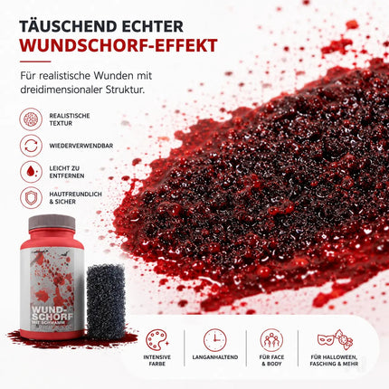 15 ml Blut mit Wundschorf - abwaschbar & täuschend echt - &Kunstblut zum Schminken - Fake Blood – Detailansicht 5