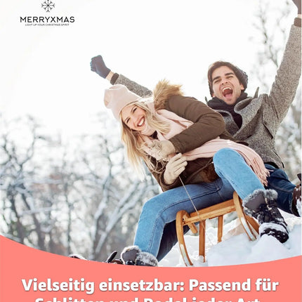 150 cm Schlittenseil - Zugseil - 150 cm - mit Schlaufe Leine Aus Holz - Perfekt als Kordel für Schlitten & Bob & Rodeln für Kinder & Erwachsene