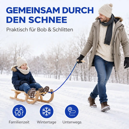 150 cm Schlittenseil - Zugseil - Perfekt für Schlitten & Bob