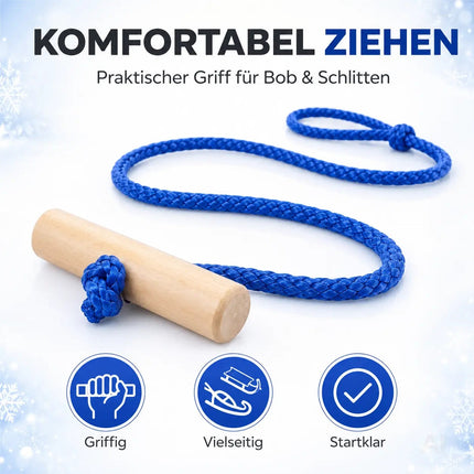 150 cm Schlittenseil - Zugseil - Perfekt für Schlitten & Bob – Detailansicht 3