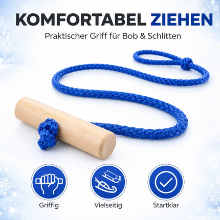 150 cm Schlittenseil - Zugseil - Perfekt für Schlitten & Bob