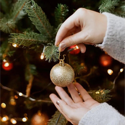100x Weihnachtsbaum Haken: Baumhaken Kugelaufhänger in Gold und Silber – Detailansicht 4