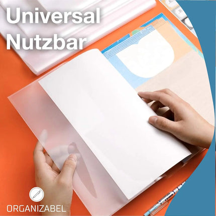 15x Buchumschlag DIN A4 transparent - Buchhülle & Umschlag durchsichtig & klar- für Bücher, Hefte, Buchschoner & Hefthülle