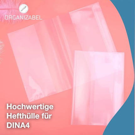 15x Buchumschlag DIN A4 transparent - Buchhülle & Umschlag durchsichtig & klar- für Bücher, Hefte, Buchschoner & Hefthülle