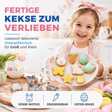 16er Set Ausstechformen Ostern - Backen Osterhase Keksausstecher – Detailansicht 4