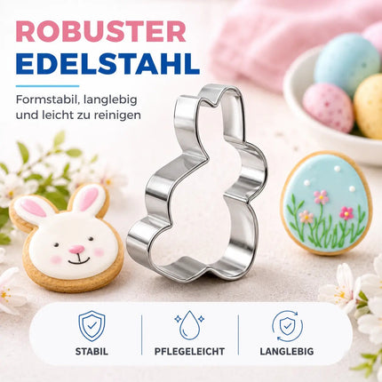 16er Set Ausstechformen Ostern - Backen Osterhase Keksausstecher – Detailansicht 6