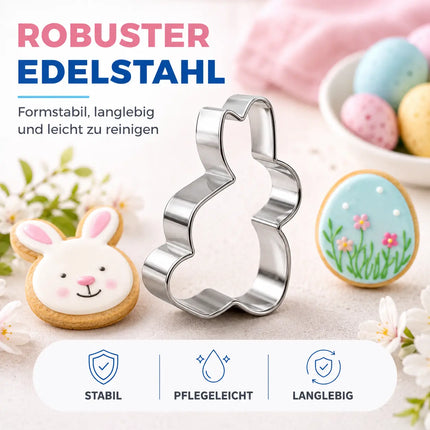 16er Set Ausstechformen Ostern - Backen Osterhase Keksausstecher