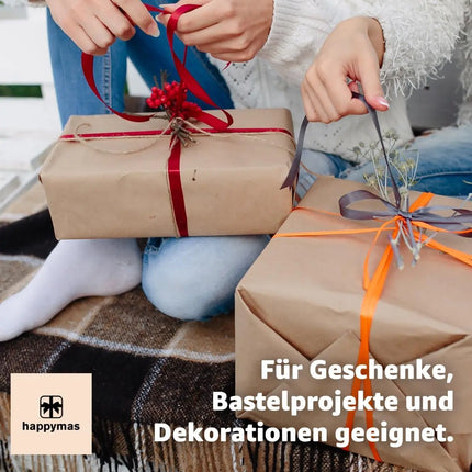 18er Ringelband Set mit bunten Farben je 20 Meter - Geschenkband Kräuselband - Geschenk Bänder - zum Dekorieren & Verpacken von Geschenken - Weihnachten & Advent