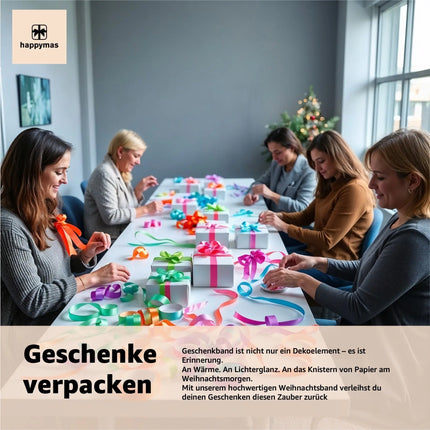 18er Ringelband Set mit bunten Farben je 20 Meter - Geschenkband Kräuselband