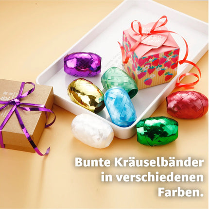 18x Geschenkband Ringelband Kräuselband Set je 20 Meter Rolle - Geschenk Bänder