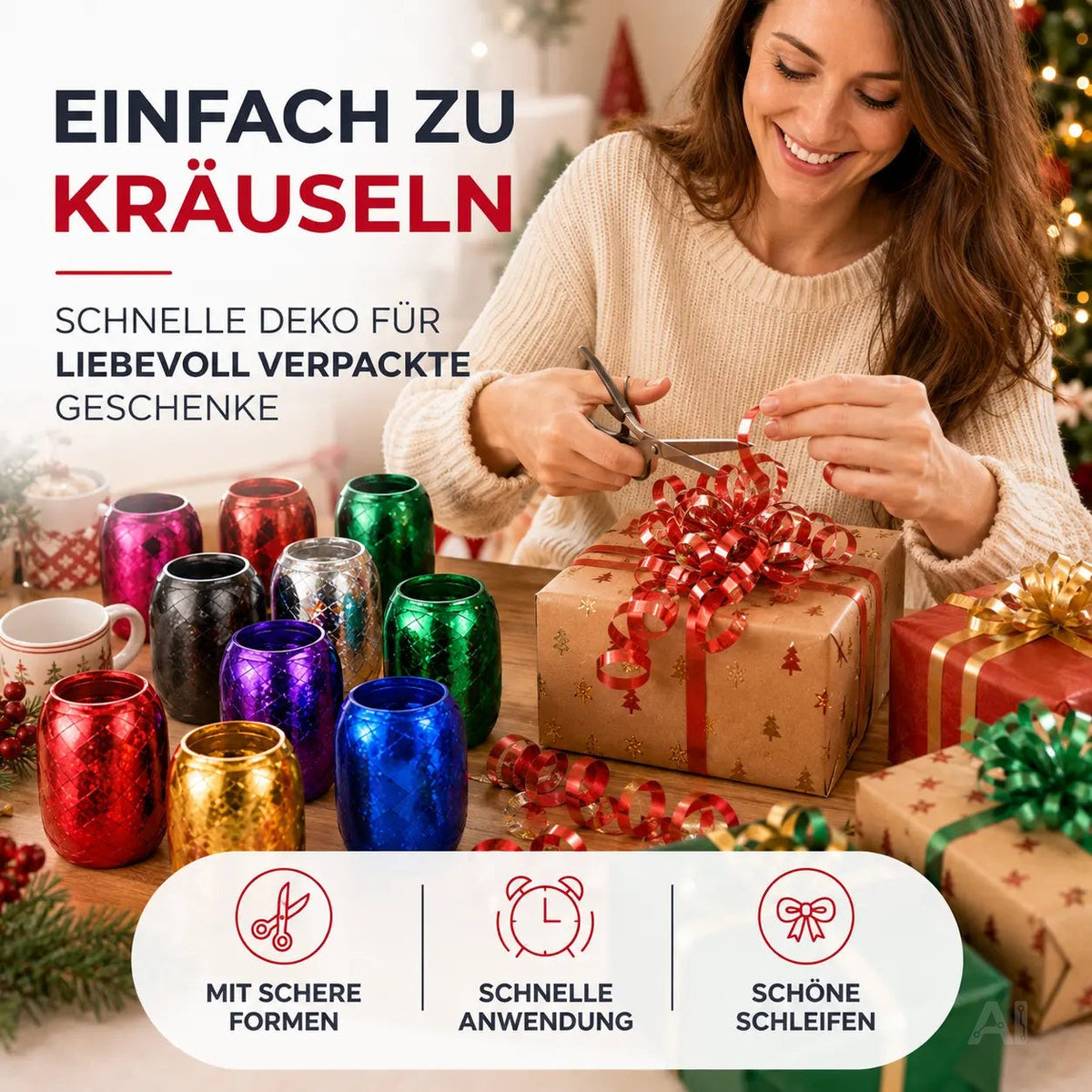 18x Geschenkband Ringelband Kräuselband Set je 20 Meter Rolle - Geschenk Bänder – Detailansicht 6